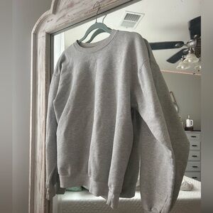Hanes Crewneck, M, ecosmart, Light Heather Gray